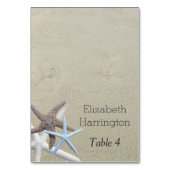 スターフィッシュビーチサンド名エスコートカード テーブルナンバー (正面)