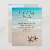 スターフィッシュビーチシーンウェディングの詳細 招待状 (正面/裏面)