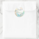 スターフィッシュビーチテーマ結婚式の引き出物「あなたのために」 ラウンドシール (バッグ)