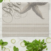 スターフィッシュビーチハウスシーショアコースト キッチンタオル (折り畳み)