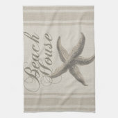 スターフィッシュビーチハウスシーショアコースト キッチンタオル (縦)