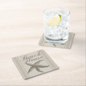 スターフィッシュビーチハウスシーショアコースト スクエアペーパーコースター (インサイチュ)