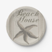 スターフィッシュビーチハウスシーショアコースト ペーパープレート (正面)