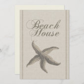 スターフィッシュビーチハウスシーショアコースト 招待状 (正面/裏面)