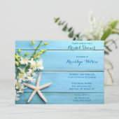 スターフィッシュビーチブライダルシャワー招待状と蘭 招待状 (スタンド正面)