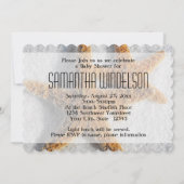 スターフィッシュビーチボーイまたはガールベビーシャワー招待状 招待状 (裏面)