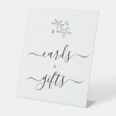 スターフィッシュビーチモノグラムウェディングカード&ギフト 台座サイン (正面)