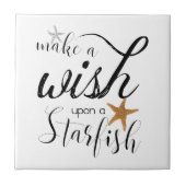 スターフィッシュビーチ引用文メイクアウィッシュ タイル (正面)