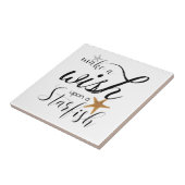 スターフィッシュビーチ引用文メイクアウィッシュ タイル (側面)