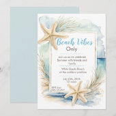 スターフィッシュビーチ招待状テンプレート 招待状 (正面/裏面)