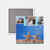 スターフィッシュビーチ日付を保存3 photo Magnet マグネット (正面/裏面)