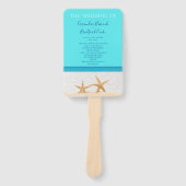 スターフィッシュビーチ結婚式セレモニーのプログラムハンドファン ハンドファン (正面)