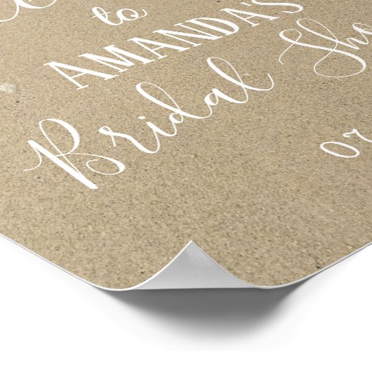 スターフィッシュビーチ結婚式ブライダルシャワーへようこそ ポスター (角)