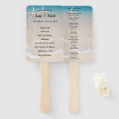 スターフィッシュビーチ結婚式プログラムファン ハンドファン (正面&裏面)