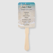 スターフィッシュビーチ結婚式プログラムファン ハンドファン (正面)