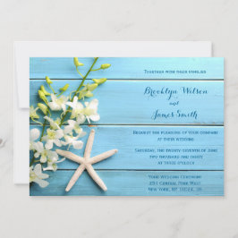 スターフィッシュビーチ結婚式招待状とラン 招待状