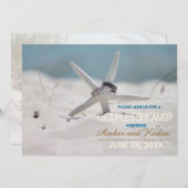 スターフィッシュビーチ カップルシャワー 招待状 (正面/裏面)