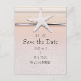スターフィッシュピーチ&クリームビーチ結婚式保存日 案内ポストカード