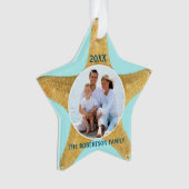 スターフィッシュファミリーフォトビーチ オーナメント (正面)