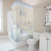 スターフィッシュファミリー名ビーチ海波砂ショア シャワーカーテン (インサイチュ)