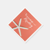 スターフィッシュフィンガービーチ |サンゴ スタンダードカクテルナプキン (角)