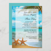 スターフィッシュフェイクカップルVellumオーバーレイ装飾 招待状 (正面/裏面)