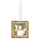 スターフィッシュフレーム木製キューブフォトオーナメント キューブオーナメント (正面)