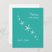 スターフィッシュブルーラグーンスモールサンキューカード サンキューカード (正面/裏面)