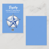 スターフィッシュブルー白航海の銀シック エンクロージャーカード (正面/裏面)