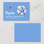 スターフィッシュブルー結婚ホワイト詳細 エンクロージャーカード (正面/裏面)