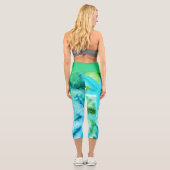 スターフィッシュプリントヨガパンツ カプリレギンス (裏面)