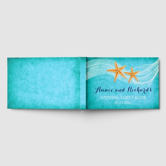 スターフィッシュペアビーチ結婚式ゲストブック ゲストブック (全面)