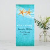 スターフィッシュペア&ベールビーチ結婚式メニューカード メニュー (スタンド正面)