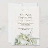 スターフィッシュホワイトウェディングシャワー婚約パーティ 招待状 (正面)