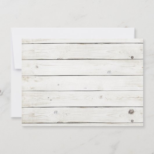 スターフィッシュホワイトウォッシュウッドビーチ結婚式コレクション サンキューカード (裏面)