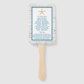 スターフィッシュホワイトウォッシュウッドビーチ結婚式コレクション ハンドファン (裏面)