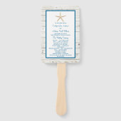 スターフィッシュホワイトウォッシュウッドビーチ結婚式コレクション ハンドファン (正面)