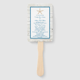 スターフィッシュホワイトウォッシュウッドビーチ結婚式コレクション ハンドファン