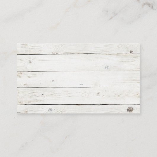 スターフィッシュホワイトウォッシュウッドビーチ結婚式コレクション プレイスカード (裏面)