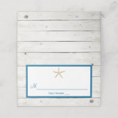 スターフィッシュホワイトウォッシュウッドビーチ結婚式コレクション プレイスカード (外部開封)