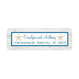 スターフィッシュホワイトウォッシュウッドビーチ結婚式コレクション ラベル