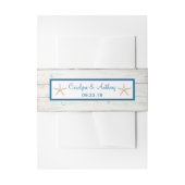 スターフィッシュホワイトウォッシュウッドビーチ結婚式コレクション 招待状ベリーバンド (正面例)