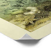 スターフィッシュマリンライフカラーアートプリント ポスター (角)