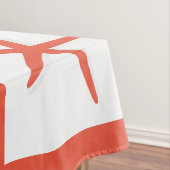 スターフィッシュメリークリスマスホワイトコーラルオレンジ2023 テーブルクロス (インサイチュ)