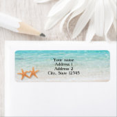 スターフィッシュラブ海ビーチ結婚式住所 シール (インサイチュ)