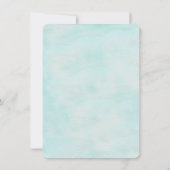 スターフィッシュリボンヴィンテージビーチブライダルシャワー 招待状 (裏面)