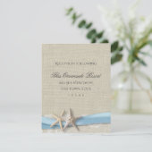 スターフィッシュリボン及びレースブルービーチ応答カード 招待状 (スタンド正面)