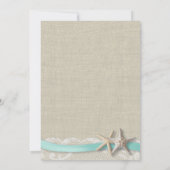 スターフィッシュレースとリボン 招待状 (裏面)