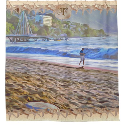 スターフィッシュロスムエルトスビーチ786 シャワーカーテン (正面)