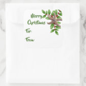 スターフィッシュンホリーグリーンビーチクリスマスギフトタグ スクエアシール (バッグ)